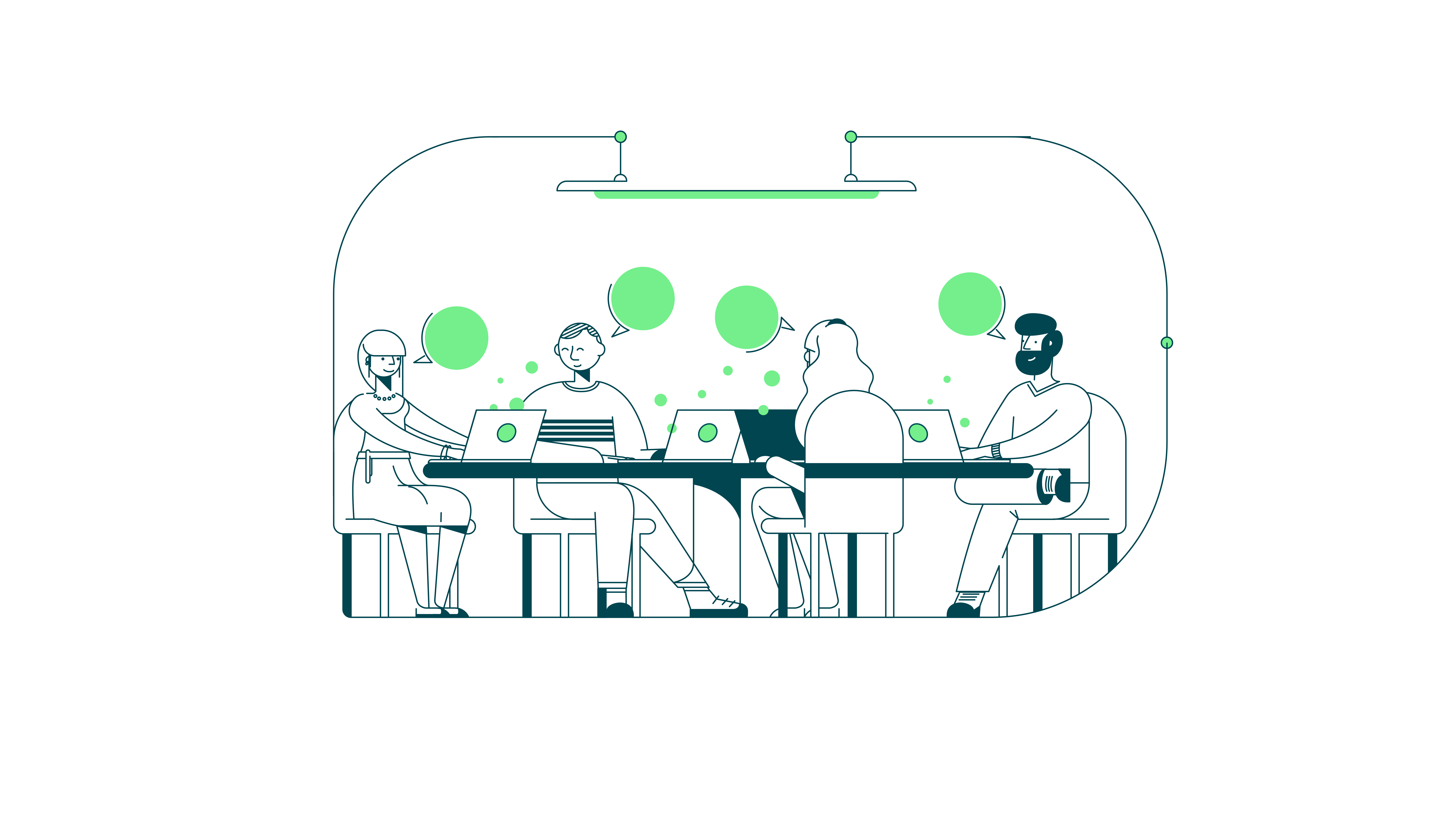 Equipo Pagar en reunión